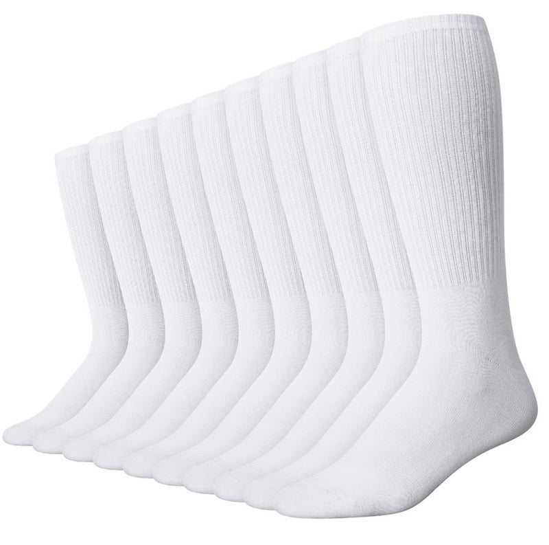 [6 Shuang A Set] Solid Color High Rubber Leg Socks Sports Socks Men And Women Black And White Training Crew Socks - Image 3